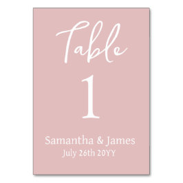  Rosa Modern Elegance Bröllop Bordsnummer