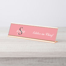  Rosa Modern Elegant Monogram Namn