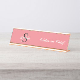  Rosa Modern Elegant Monogram Namn