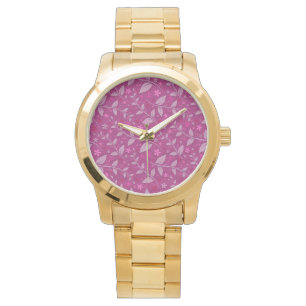 Rosa Modern Elegant Populär Blommigt Armbandsur
