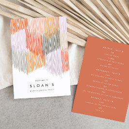 Rosa Modern Fringe Bachelorette Party Itinerary Spara Datumet