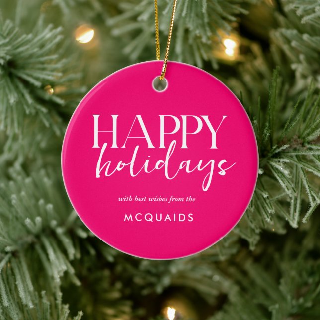 Rosa Modern Geometric jul Julgransprydnad Keramik (Träd)