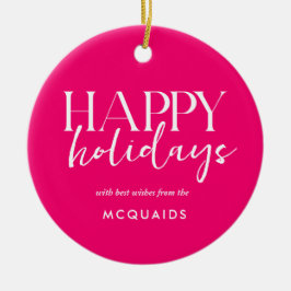 Rosa Modern Geometric jul Julgransprydnad Keramik