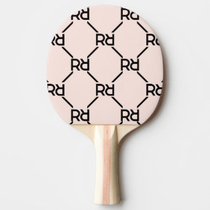 Rosa Modern Girly Monogram Brev Luxury Elegant Pingisracket