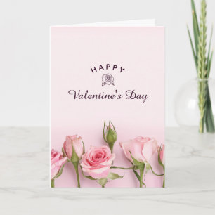Rosa Modern Glad Alla Hjärtans Dag Kort