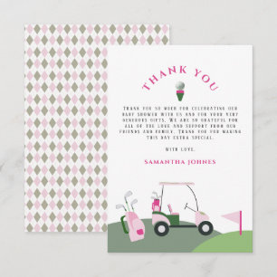 Rosa Modern Golf Baby Shower Tack Kort