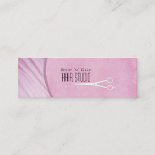Rosa Modern Hair Stylist Salon Scissors Mini Visitkort