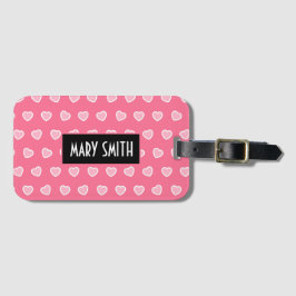 Rosa Modern Heart Valentines day Collection Bagagebricka