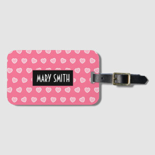 Rosa Modern Heart Valentines day Collection Bagagebricka