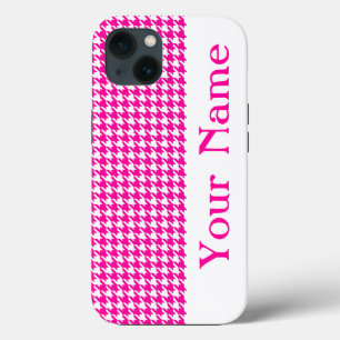 Rosa Modern Houndstooth med namn