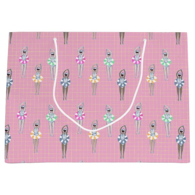 Rosa Modern konstsimning Swimming Bassäng (Framsidan)