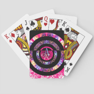 Rosa modern mandala casinokort