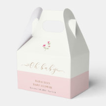 Rosa Modern minimalist Wildblomma Baby Shower