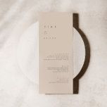 Rosa Modern minimalistisk Bröllop-plattmeny Meny<br><div class="desc">Utformningen har ett handskrivet teckensnitt och modern minimalistisk design. Designad att samordna med för "SERENA" bröllopsinbjudan. Om du vill ändra information klickar du på "Anpassa". Om du vill flytta texten eller ändra storlek, teckensnitt eller färg klickar du på "Klicka för att anpassa ytterligare". Visa samlingslänken på den här sidan om...</div>