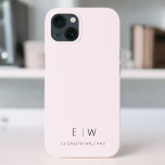 Rosa Modern minimalistisk monogram Namn<br><div class="desc">Höj din smartphone med vår klassiska Elegant Modern Minimalist Monogram Namn iphone case. Detta noggrant designade fodral kombinerar tidlös sofistikering med contemporary minimalism. Den är konstruerad för perfekt och skyddar inte bara enheten utan tillför också en liten bit personlig stil. Med alternativen för anpassning av monogram och namn får du...</div>