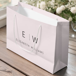  Rosa Modern minimalistisk monogram Namn