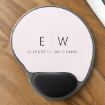 Rosa Modern minimalistisk monogram Namn Gel Musmatta<br><div class="desc">Uppgradera din arbetsyta med vår klassiska Elegant Modern Minimalist Monogram Mouse Pad. Den här sofistikerade musknappen gör att du smidigt och elegant kan arbeta med minimalism i contemporaryn, vilket gör att du kan förfina ditt skrivbord. Den här musknappen är inte bara ett funktionellt tillbehör, utan en personlig påstående. Monogrammet för...</div>