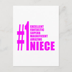 Rosa Modern Nieces : Nummer 1 Niece Vykort