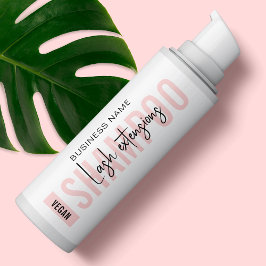 Rosa Modern Ögonfransschampo Förpackning Rektangulärt Klistermärke