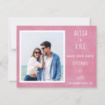 Rosa Modern Photo Save Date