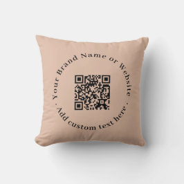Rosa Modern QR-kod Affärskastkudde Kudde