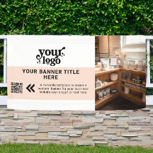  Rosa - Modern QR-kodfoto för Business Logotyp