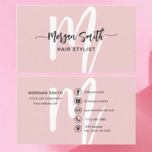 Rosa Modern Script Girly Monogram Namn