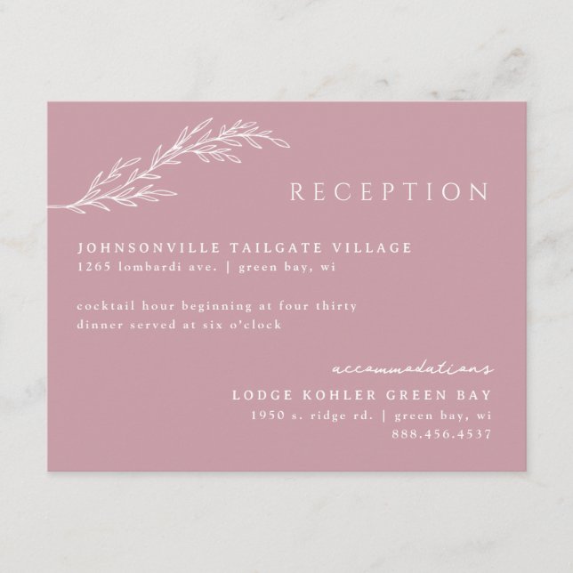  Rosa Modern stensurerad botanisk information Tilläggskort (Framsida)