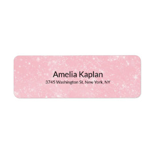 Rosa modern vanlig Minimalist professionell Returadress Etikett