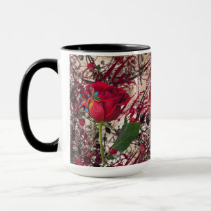 Rosa modern vintage & Calligraphy Mugg