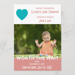 Rosa Modern Worth the Wait - Adoption Notice Meddelande