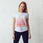 Rosa moderna gigantiska återtro 60:s enkla vibes s t shirt<br><div class="desc">Rosa och rödgig retrosimple 60's coola vibes bachelorette helg favoriserar totes.</div>