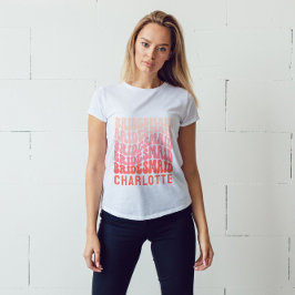 Rosa moderna gigantiska återtro 60:s enkla vibes s t shirt