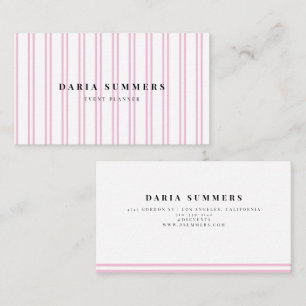 Rosa Moderna minimalistiska Affärskort. Visitkort