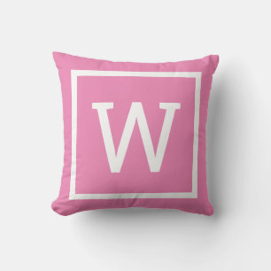 Rosa Modernt Monogram Kudde