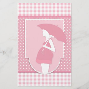 rosa moderskap brevpapper