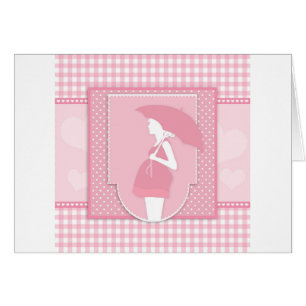 rosa moderskap hälsningskort