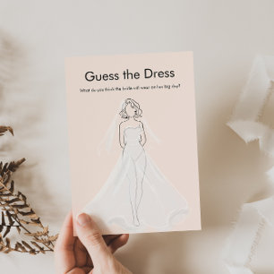 Rosa Möhippa Gissa Dress Game Inbjudningar