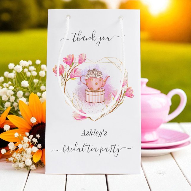 Rosa Möhippa Tea Party Gift Bag (Skapare uppladdad)