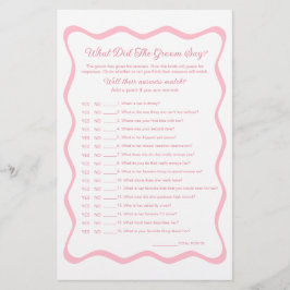 Rosa Möhippa Vad sa Groom spel?