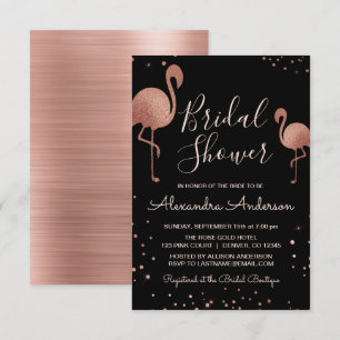  Rosa - Möhippan Ro guldfoil Flamingo Inbjudningar