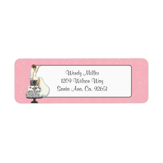 Rosa möhippareturetiketter returadress etikett