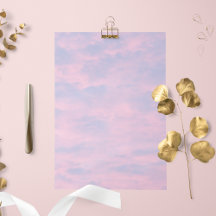 Rosa moln i blå himmel brevpapper