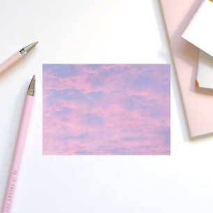Rosa moln i Blå himmel Post-it Block