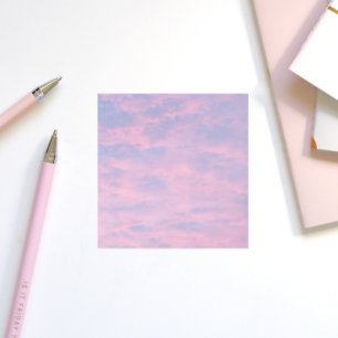 Rosa moln i Blå himmel Post-it Block