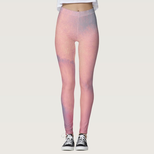 Rosa moln leggings (Framsida)