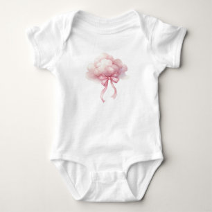 Rosa moln och båge t shirt