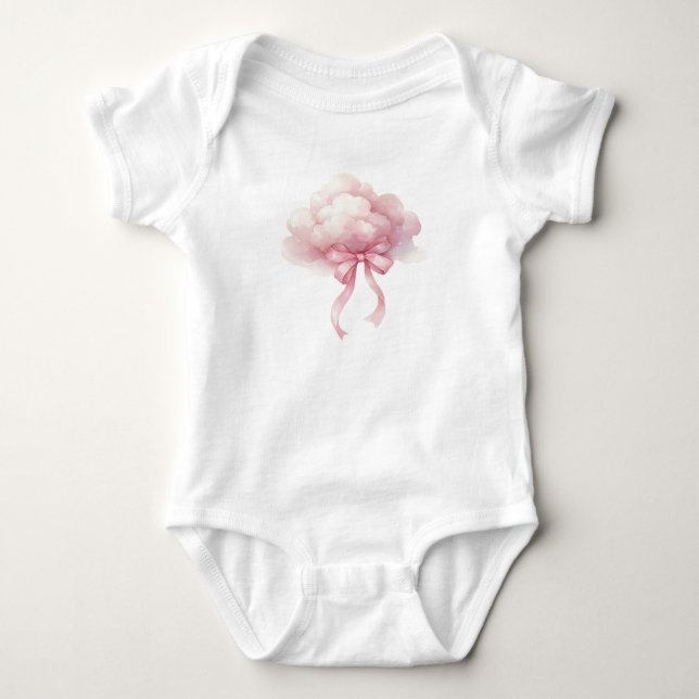 Rosa moln och båge  t shirt (Framsida)