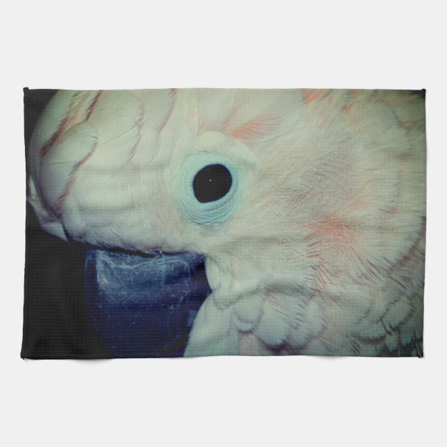 Rosa Moluccan Cockatoo Parrot Close Up Kökshandduk (Horisontell)