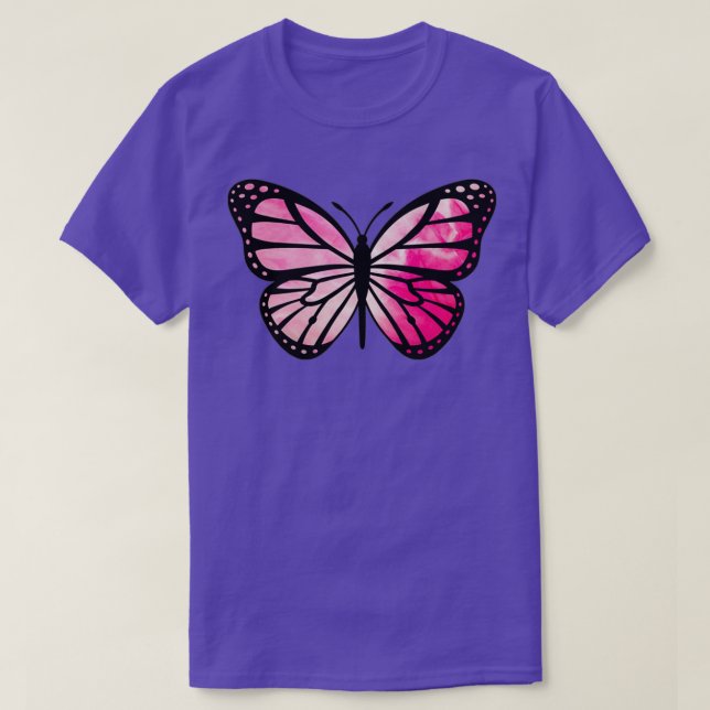 Rosa monarch butterfly colorroful butterfly Monarc T Shirt (Design framsida)